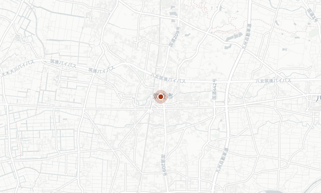 Map location of Chikugo, Fukuoka