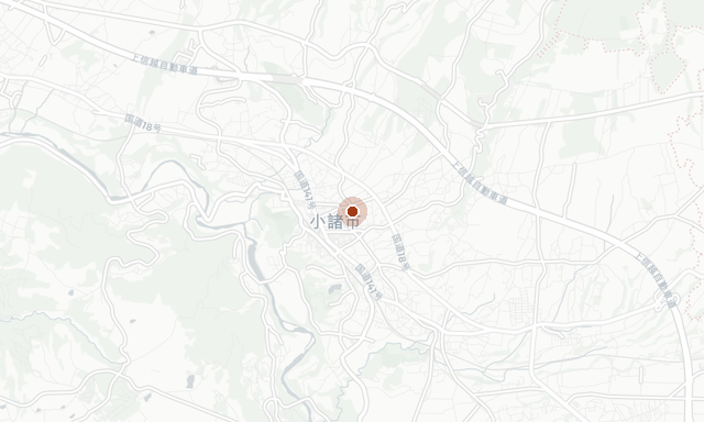 Map location of Komoro, Nagano