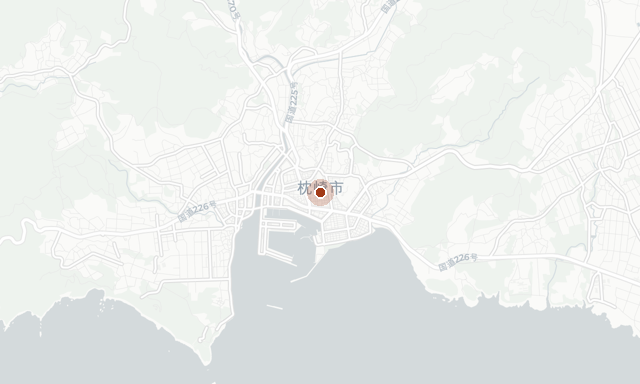 Map location of Makurazaki, Kagoshima
